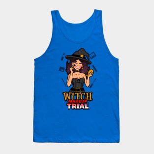 Pretty Funny Witch Feminist Girl Makeup Halloween Original Cartoon Tank Top